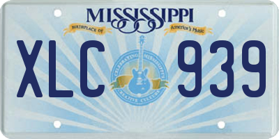 MS license plate XLC939