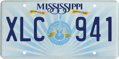 MS license plate XLC941