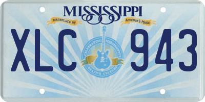 MS license plate XLC943