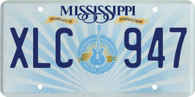 MS license plate XLC947