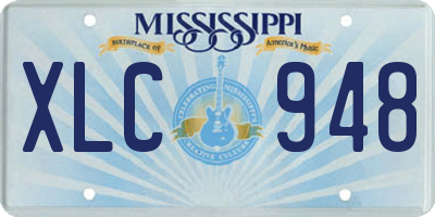 MS license plate XLC948