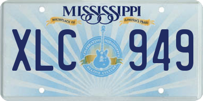 MS license plate XLC949