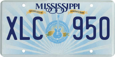 MS license plate XLC950