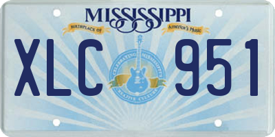 MS license plate XLC951