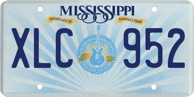 MS license plate XLC952