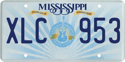 MS license plate XLC953