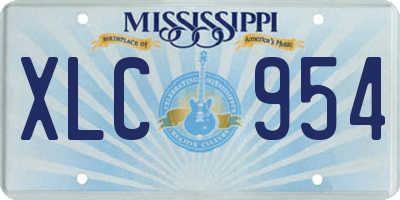 MS license plate XLC954