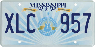 MS license plate XLC957