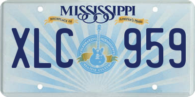 MS license plate XLC959