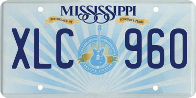 MS license plate XLC960