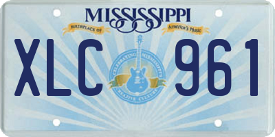 MS license plate XLC961