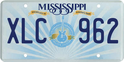 MS license plate XLC962