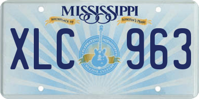MS license plate XLC963