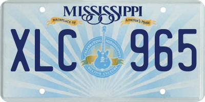 MS license plate XLC965