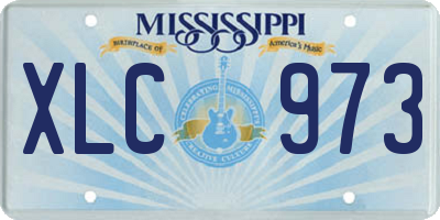 MS license plate XLC973