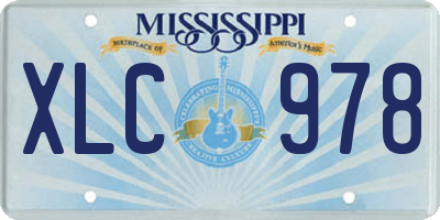 MS license plate XLC978