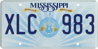 MS license plate XLC983
