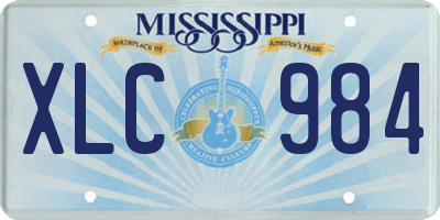 MS license plate XLC984