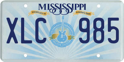 MS license plate XLC985