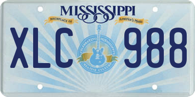 MS license plate XLC988