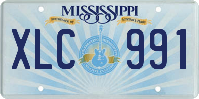MS license plate XLC991