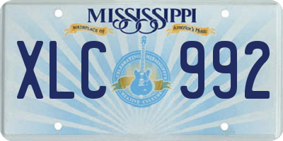 MS license plate XLC992
