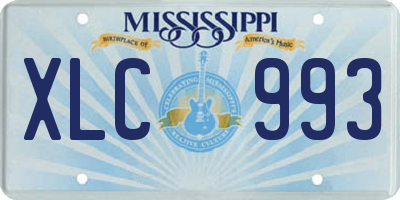 MS license plate XLC993