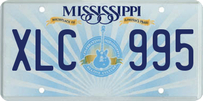 MS license plate XLC995