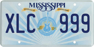 MS license plate XLC999
