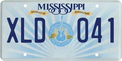 MS license plate XLD041