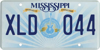 MS license plate XLD044