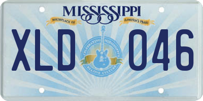 MS license plate XLD046