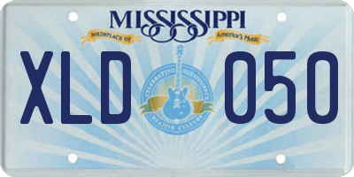 MS license plate XLD050