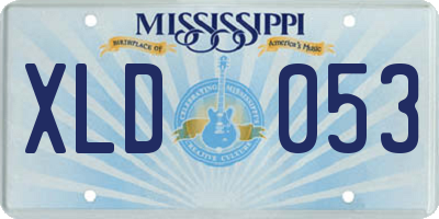 MS license plate XLD053