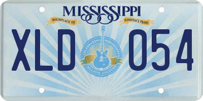 MS license plate XLD054