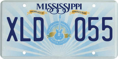 MS license plate XLD055