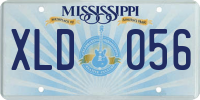 MS license plate XLD056