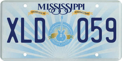 MS license plate XLD059