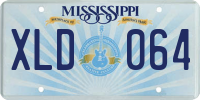 MS license plate XLD064