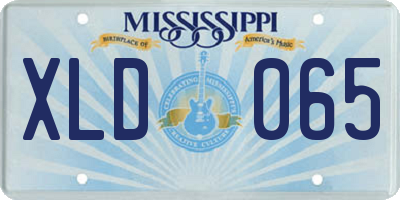 MS license plate XLD065