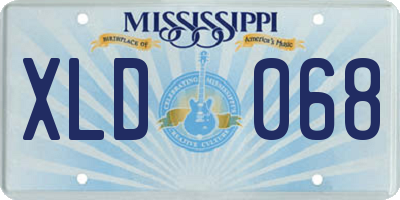 MS license plate XLD068
