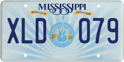 MS license plate XLD079