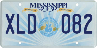 MS license plate XLD082