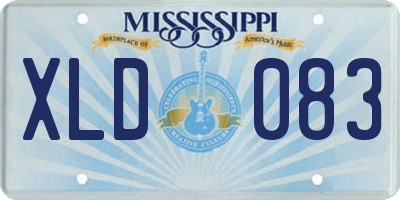 MS license plate XLD083