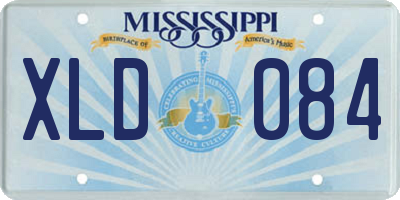 MS license plate XLD084