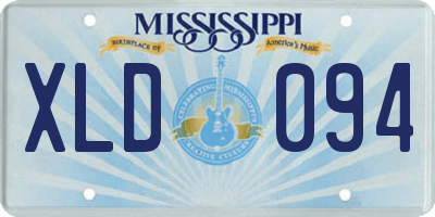 MS license plate XLD094