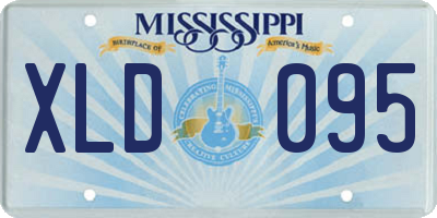 MS license plate XLD095