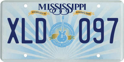 MS license plate XLD097