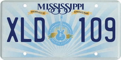 MS license plate XLD109