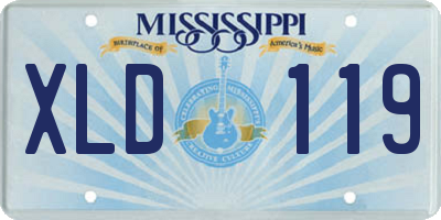 MS license plate XLD119